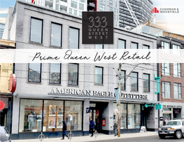 Prime Queen West Retail Overview