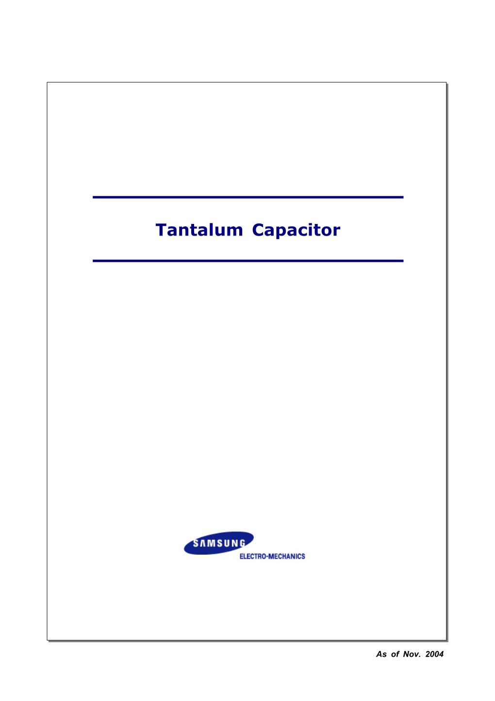 Tantalum Capacitor