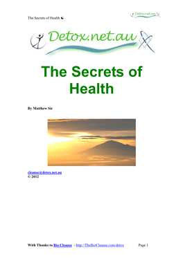 The Secrets of Health 