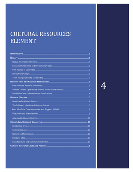 Cultural Resources Element