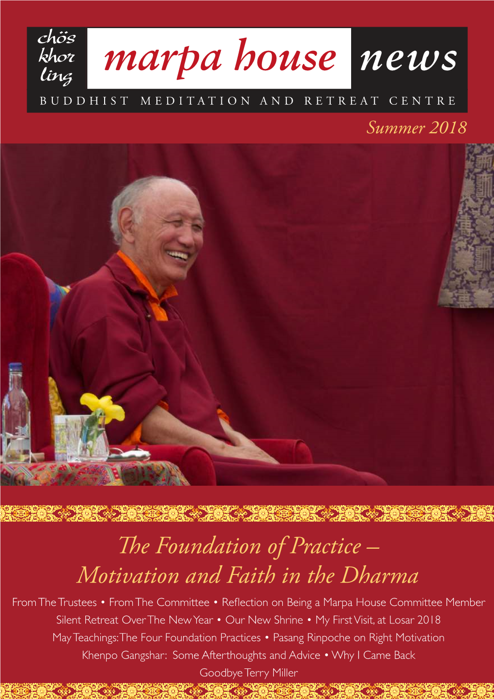 Chime Rinpoche Will Be Pleased to See His Students All I’D Like to Finish by Reflecting on How the Working Together in Harmony