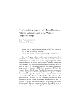 The Visualizing Capacity of Magical Realism: Objects and Expression in the Work of Jorge Luis Borges