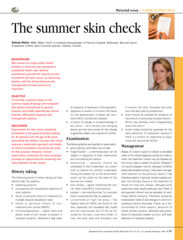 The Summer Skin Check