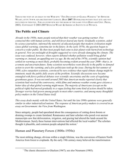 The Public and Climate