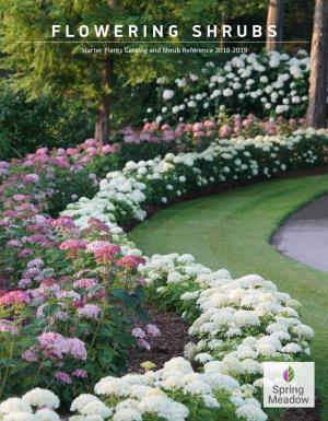 FLOWERING SHRUBS Starter Plants Catalog and Shrub Reference 2018-2019 MESSAGE from DALE