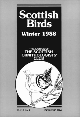 Scottish Birds the Journal of the Scottish Ornithologists' Club