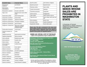 Washington State Plant Quarantine List