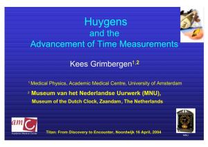 Huygens and the Advancement of Time Measurements