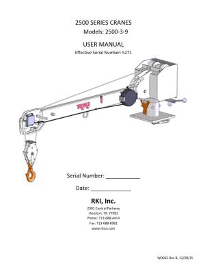 2500 Crane User Manual