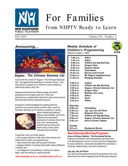 For Families from NHPTV Ready to Learn