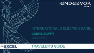 International Selection Panel Traveler's Guide