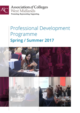 Professional Development Programme Spring / Summer 2017