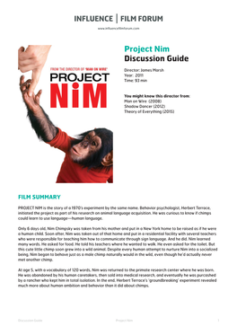 Project Nim Discussion Guide