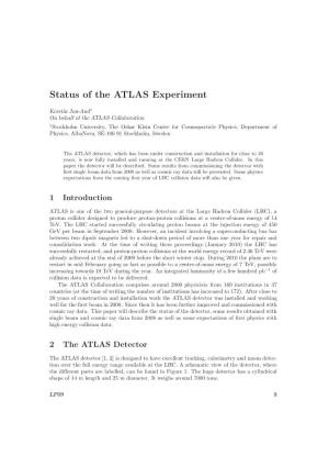 Status of the ATLAS Experiment