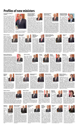 Profiles of New Ministers