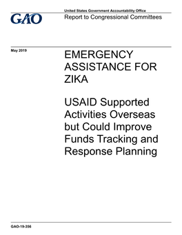 Emergency Assistance for Zika: USAID Supported Activities