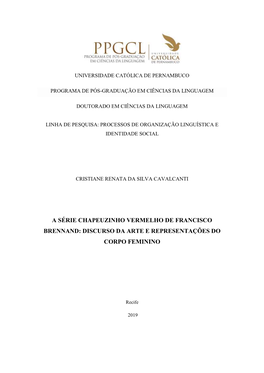 A Série Chapeuzinho Vermelho De Francisco Brennand: Discurso Da Arte E Representações Do Corpo Feminino