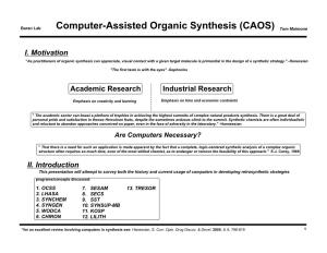 Computer-Assisted Organic Synthesis