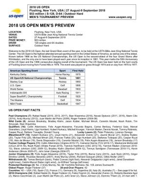 2018 Us Open Men's Preview