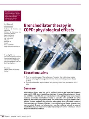 Bronchodilator Therapy in COPD: Physiological Effects