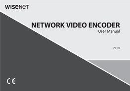 NETWORK VIDEO ENCODER User Manual