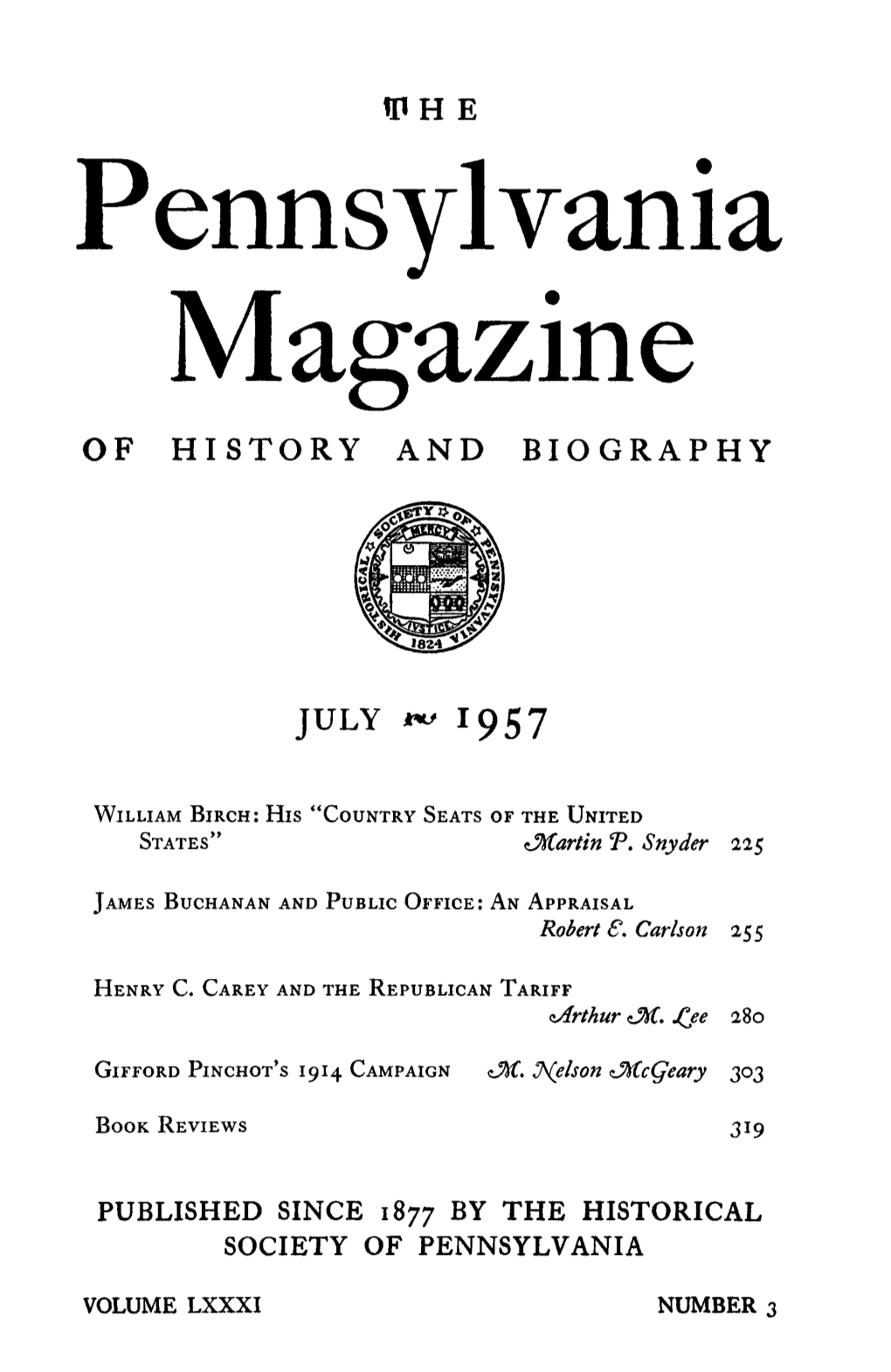 Pennsylvania Magazine of HISTORY and BIOGRAPHY