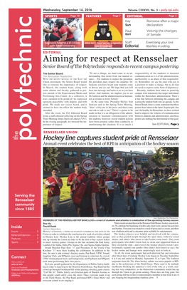 Aiming for Respect at Rensselaer Senior Board of the Polytechnic Responds to Recent Campus Postering