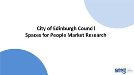 Spaces for People Market Research Outcomes Summary