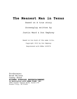 The Meanest Man in Texas Final Draft