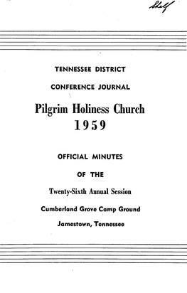 Pilgrim Holiness Church 1959