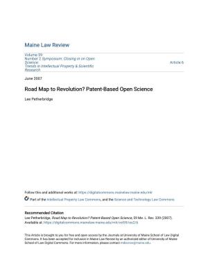 Patent-Based Open Science