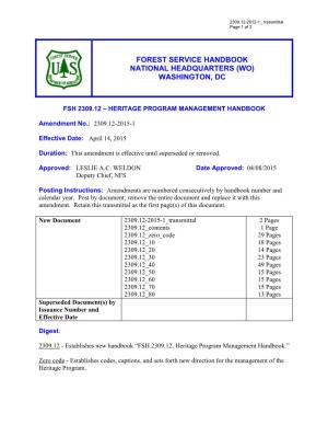 Heritage Program Management Handbook