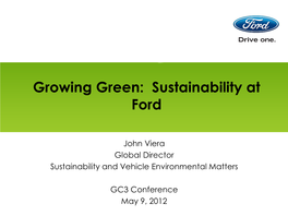 Growing Green: Sustainability at Ford