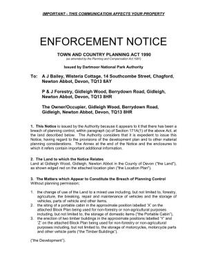 Enforcement Notice