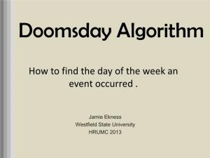 Doomsday Algorithm