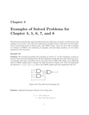 Solved Problems from Chapters 3, 5, 6, 7, 8