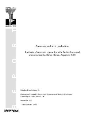 Ammonia and Urea Production