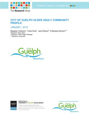 City of Guelph Older Adult Community Profile