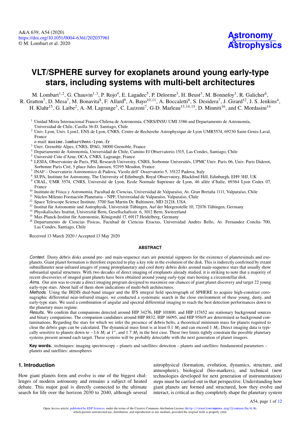 VLT/SPHERE Survey for Exoplanets Around Young Early-Type Stars, Including Systems with Multi-Belt Architectures M