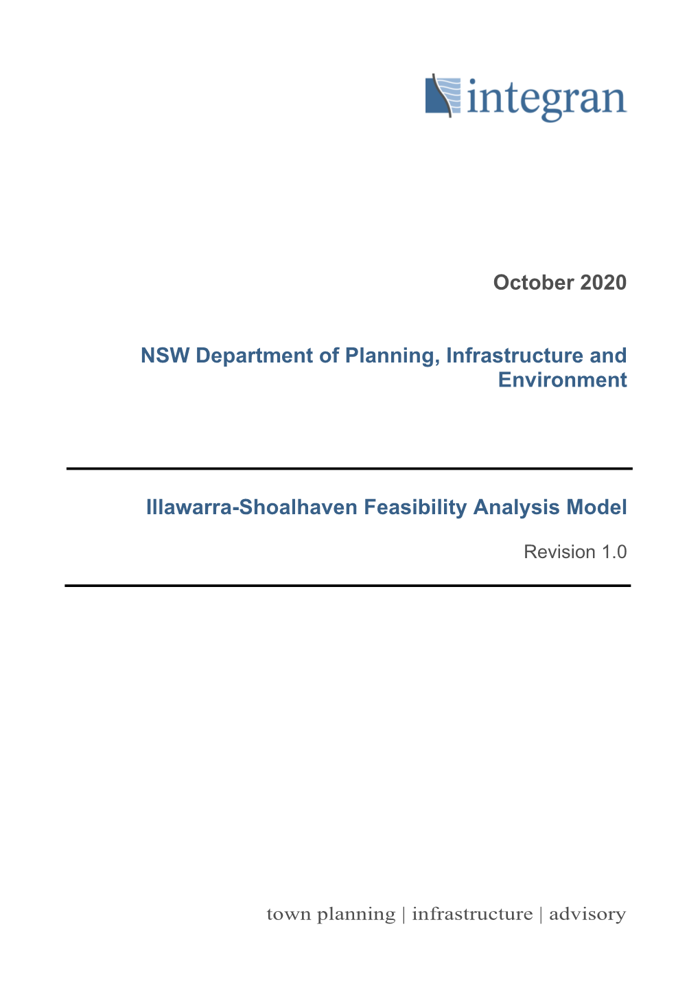 Illawarra Shoalhaven Feasibility Model Summary