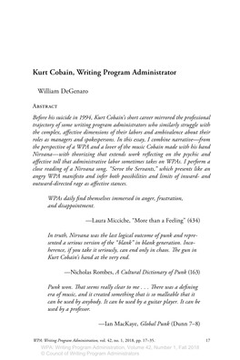 WPA: Writing Program Administration 42.1 (Fall 2018)