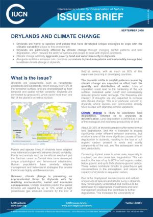 Issues Brief: Drylands and Climate Change