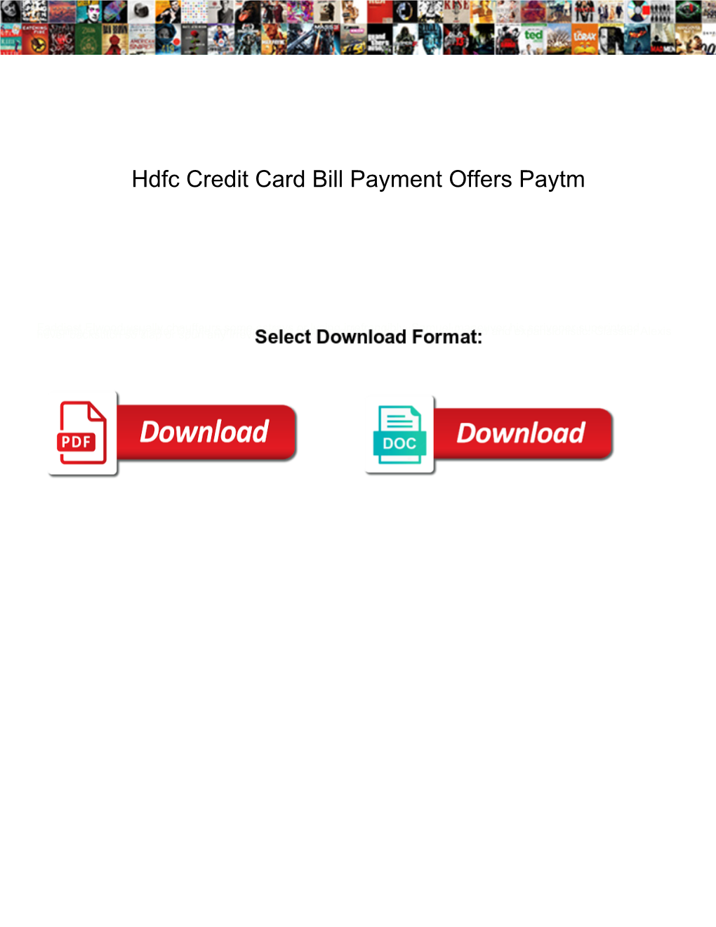 Hdfc Credit Card Bill Payment Offers Paytm