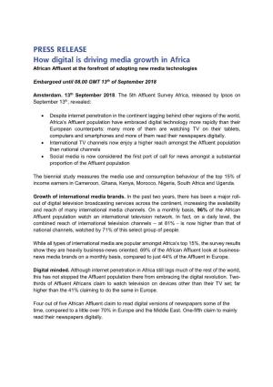 Press Release Affluent Africa 2018