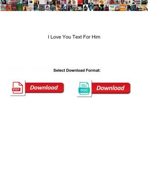 I Love You Text for Him