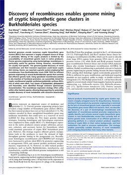 Discovery of Recombinases Enables Genome Mining of Cryptic Biosynthetic Gene Clusters in Burkholderiales Species