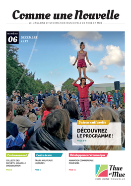 Comme Une Nouvelle LE MAGAZINE D’INFORMATION MUNICIPALE DE THUE ET MUE