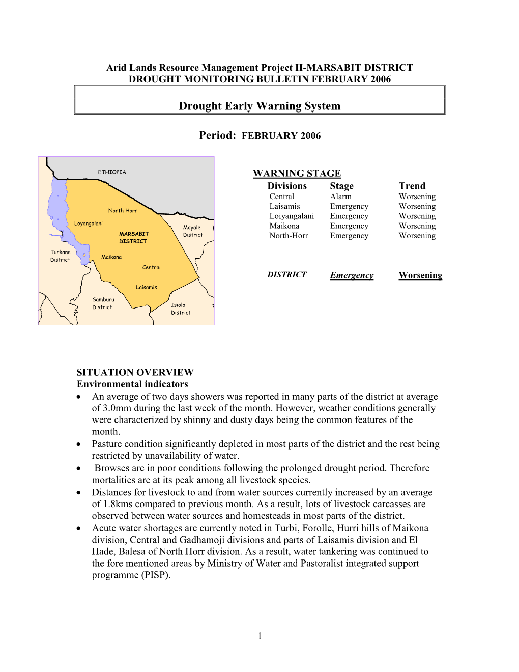 Drought Early Warning System