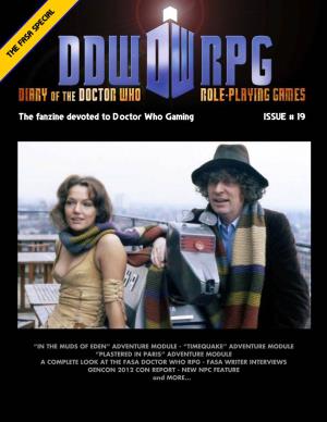 ISSUE # 19 the Fanzine Devoted to Doctor Who Gaming