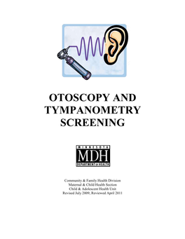 Otoscopy and Tympanometry Screening Manual